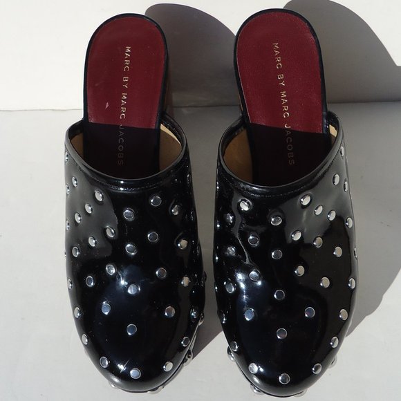 SIZE 36.5. MARC by MARC JACOBS “Dylan” wooden clogs. - Picture 2 of 16